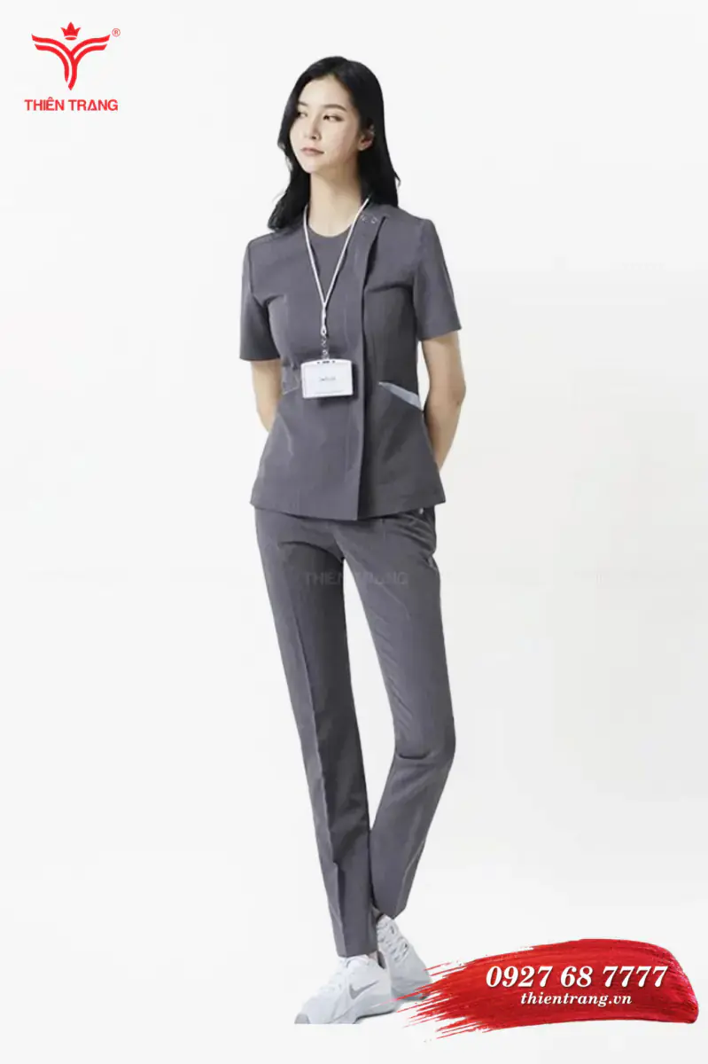 Đồng phục wellness khách sạn TTKSAWNWM3 màu xám