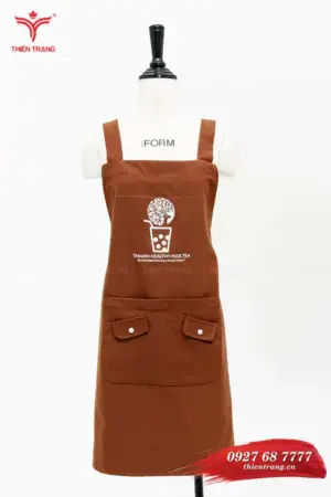 Tạp dề dài cafe TTCFETDD111 màu nâu đậm