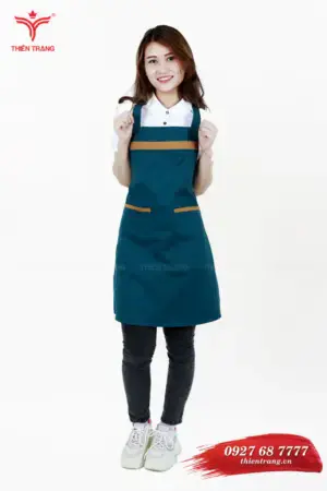 Tạp dề dài nail TTTNSTDD5 màu xanh dương