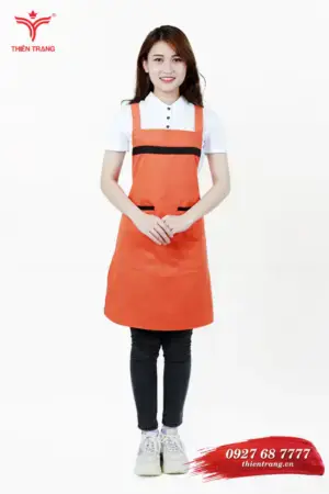 Tạp dề dài nail TTTNSTDD9 màu cam