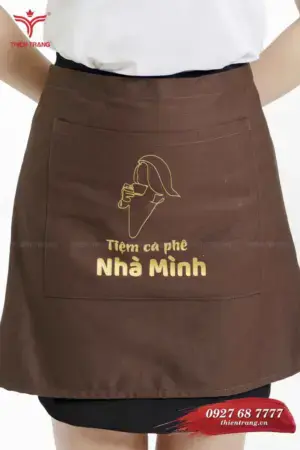 Tạp dề ngắn cafe TTCFETDN11 màu nâu
