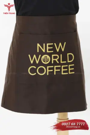 Tạp dề ngắn cafe TTCFETDN111 màu nâu đậm