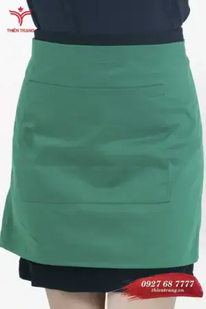 Tạp dề ngắn cafe TTCFETDN6 màu xanh lá cây