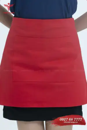 Tạp dề ngắn cafe TTCFETDN7 màu đỏ