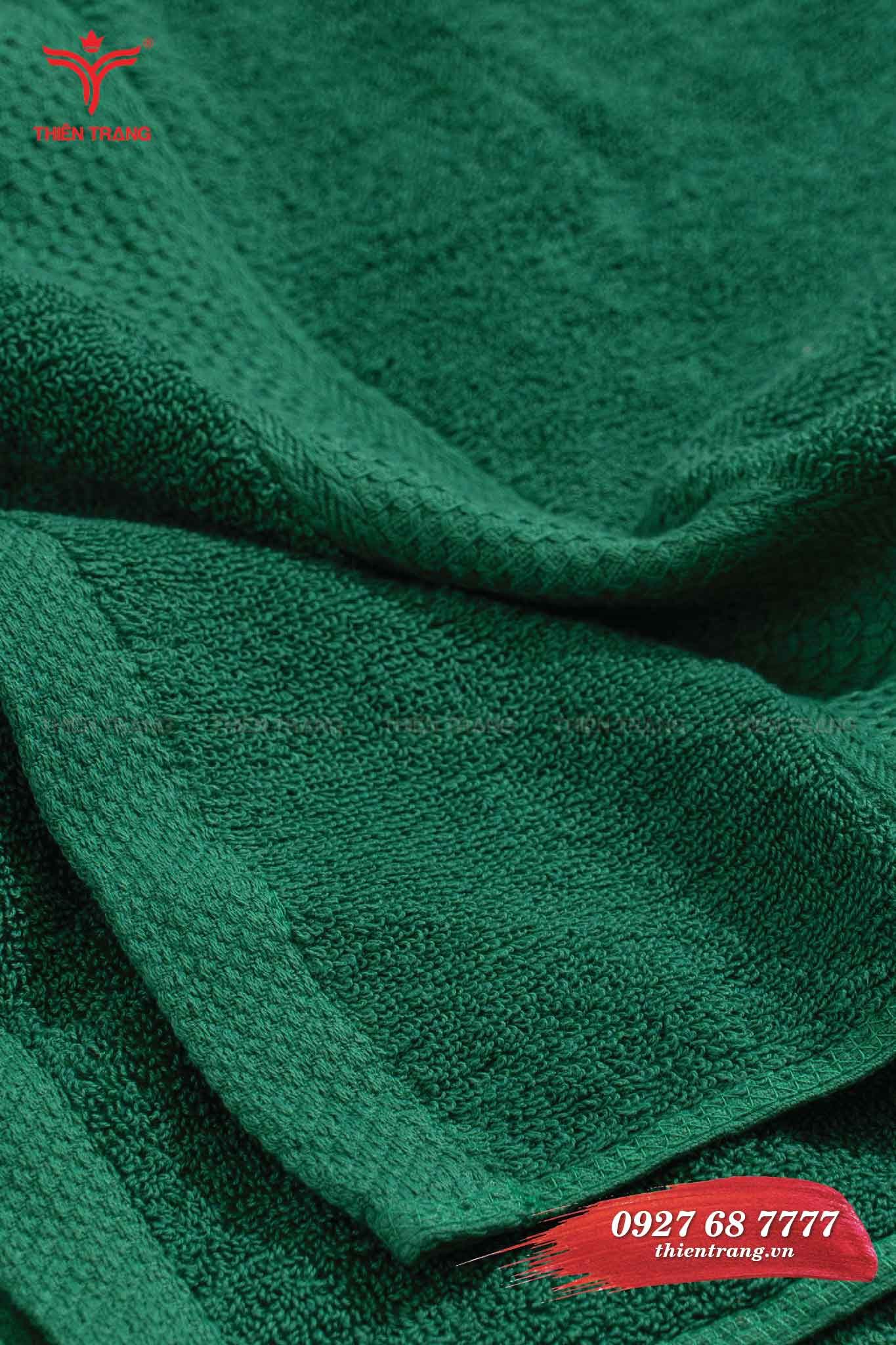 Mẫu khăn body spa màu xanh lá cây đẹp