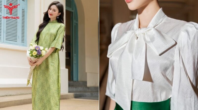 May trang phục bằng vải lụa mang lại sự thanh lịch và nữ tính