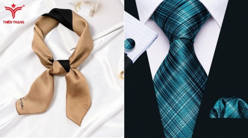 Vải lụa được dùng đẻ may phụ kiện thời trang tạo điểm nhấn cho bộ đồng phục