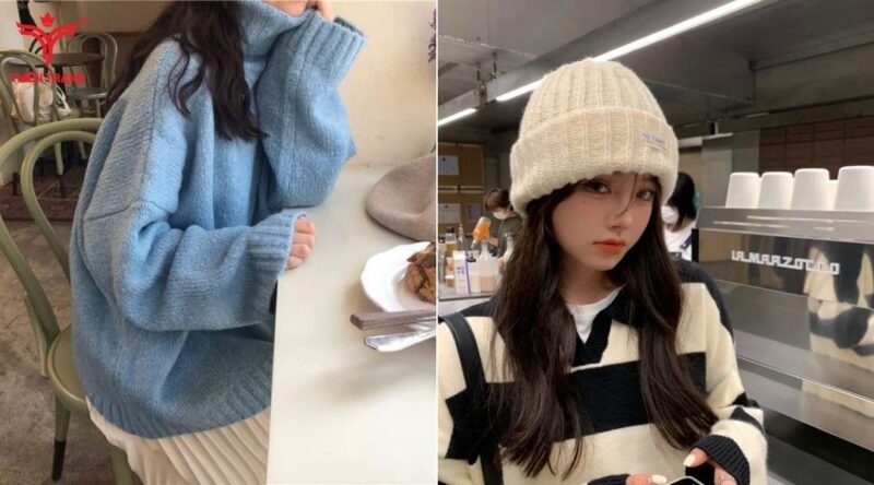 Chất len thường được dùng để may áo len giữ ấm trong mùa đông lạnh