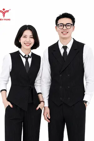 Đồng phục Ghile Công sở Họa tiết kẻ sọc