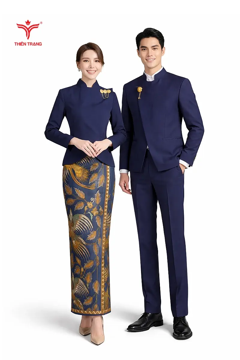 Đồng phục quản lý khách sạn Thái Lan Thiết kế Á Đông cao cấp - Ảnh 2