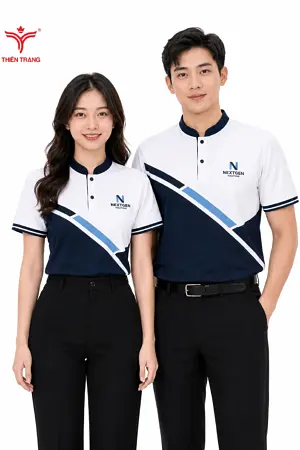 Áo thun đồng phục cổ tàu