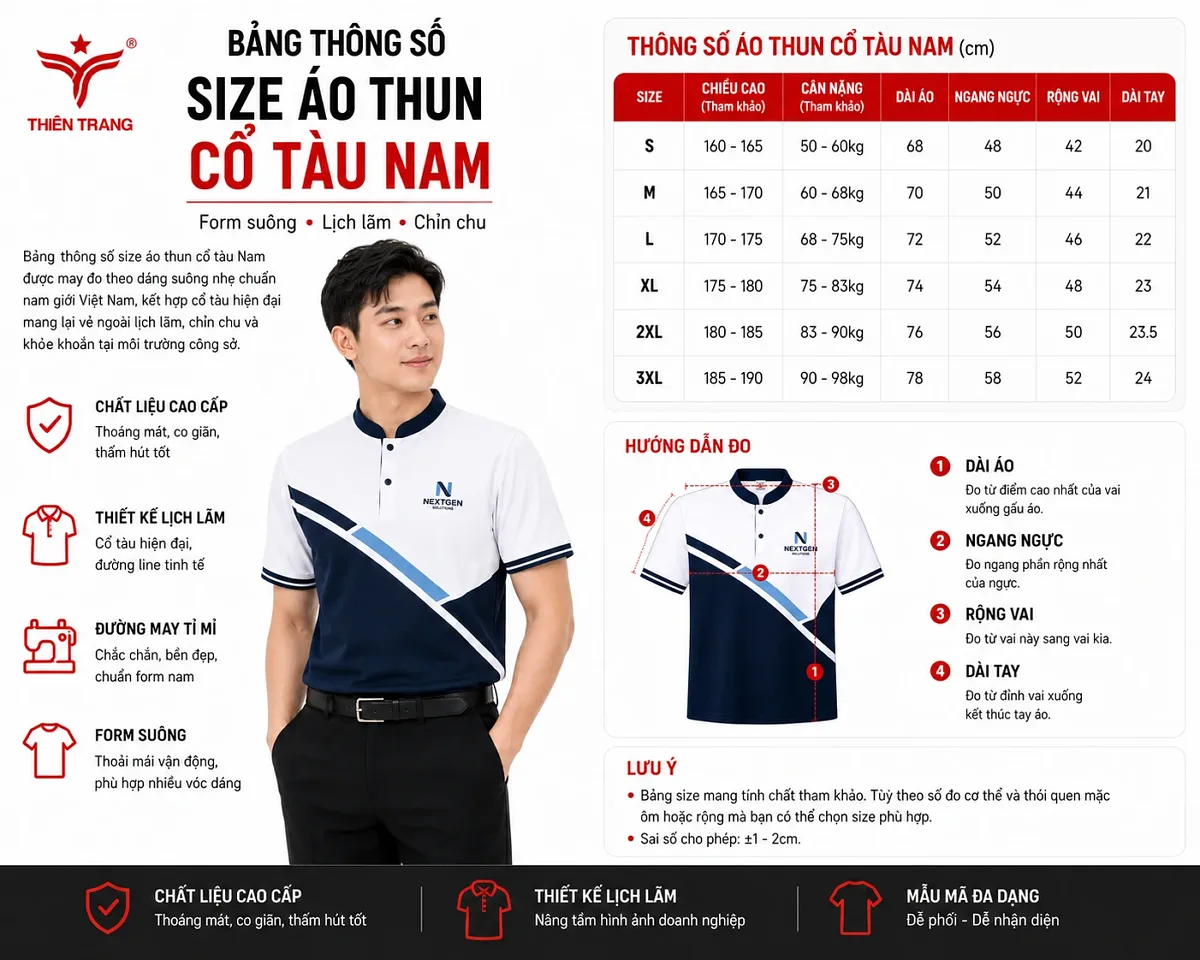 Áo thun đồng phục cổ tàu 15 Áo thun đồng phục cổ tàu