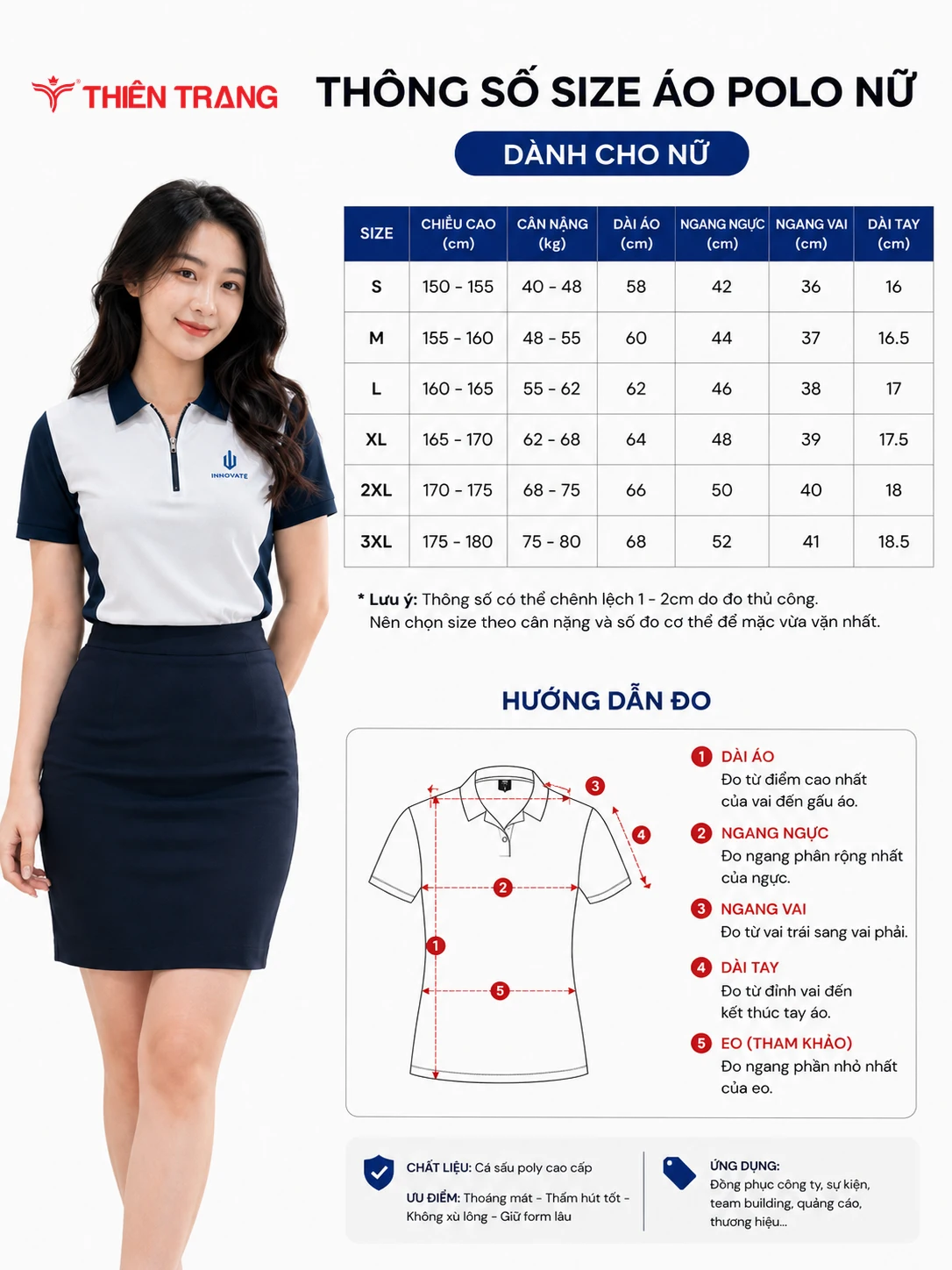 Áo polo cổ khóa kéo phối sườn