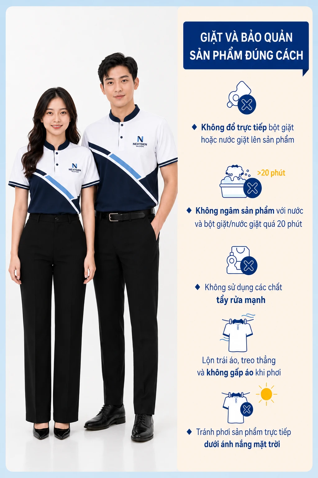 Áo thun đồng phục cổ tàu