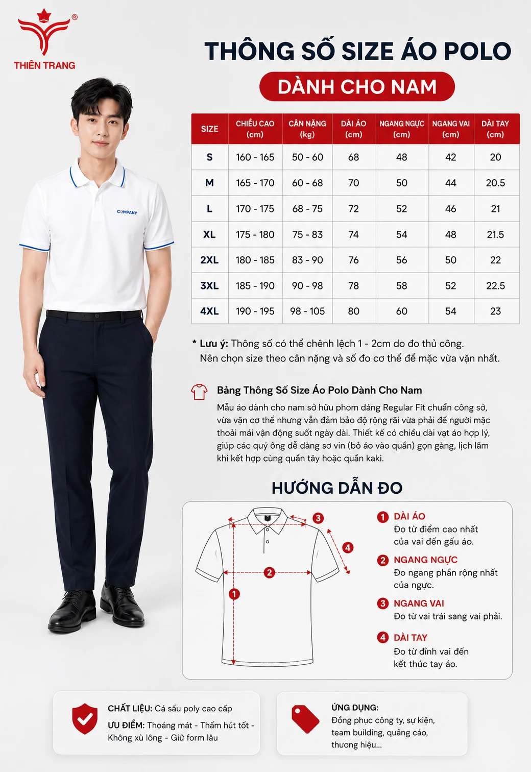 Áo thun polo phối bo kẻ chỉ