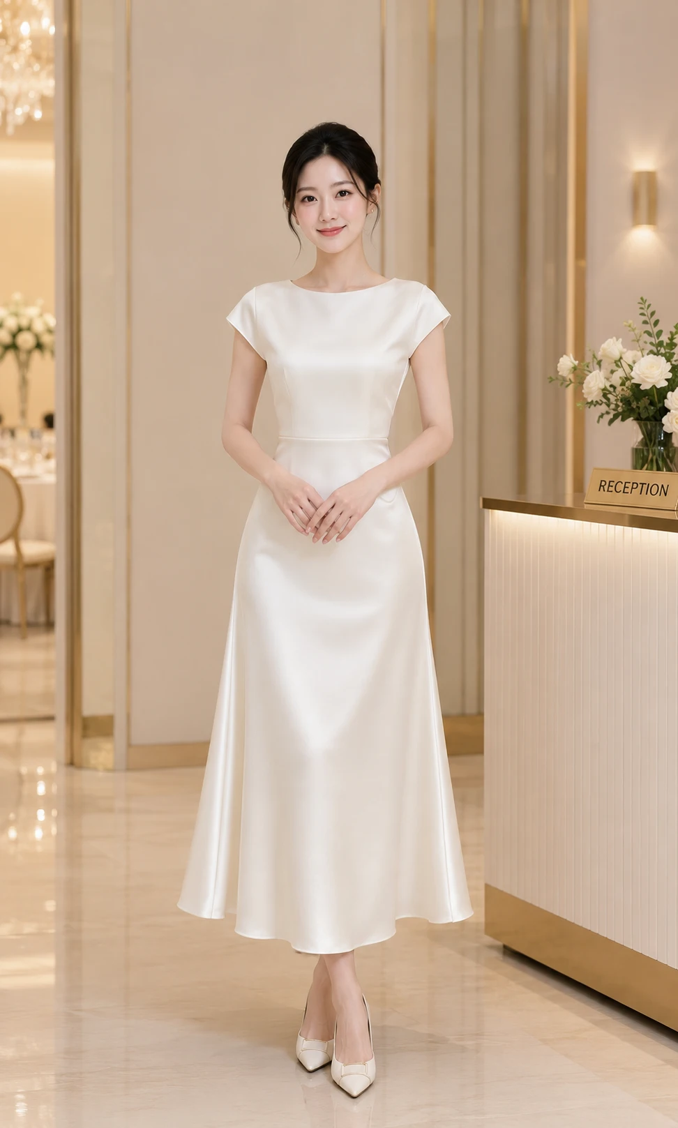 Đồng phục váy liền chất liệu vải Phi Thun