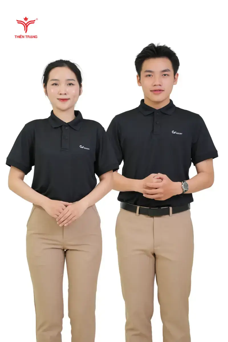 Đồng Phục Polo Đen Phục Vụ Khách Sạn Phoenix Golf & Resort