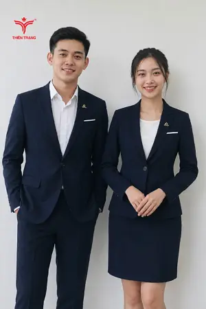 Đồng Phục Vest Quản Lý Nhà Hàng cổ chữ V cổ điển