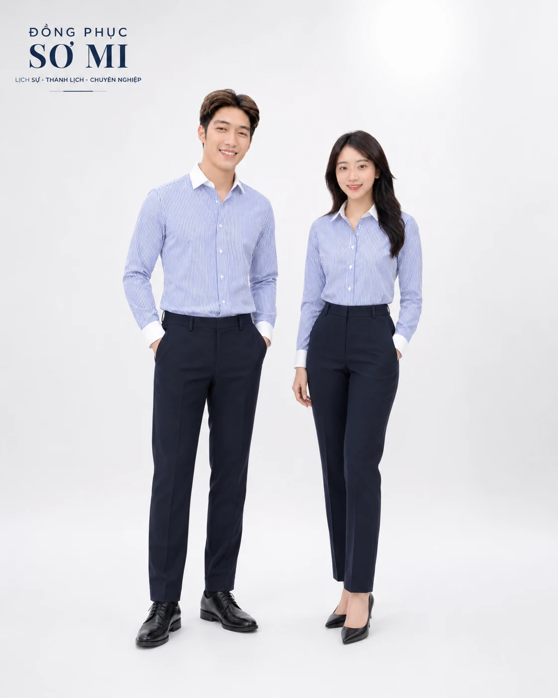 Đồng Phục sơ mi sọc dọc - Ảnh 2