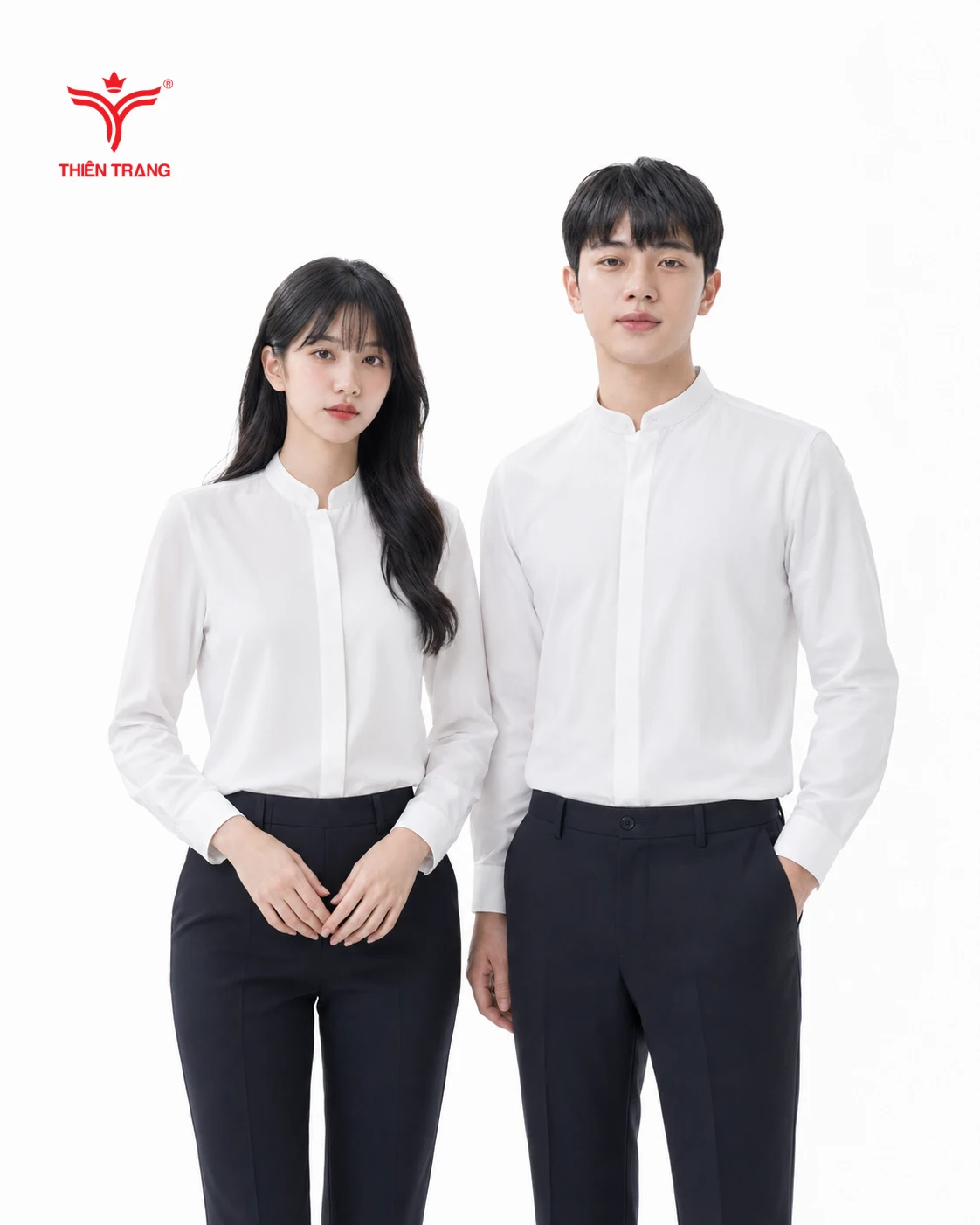Đồng Phục Áo Sơ Mi Cổ Trụ
