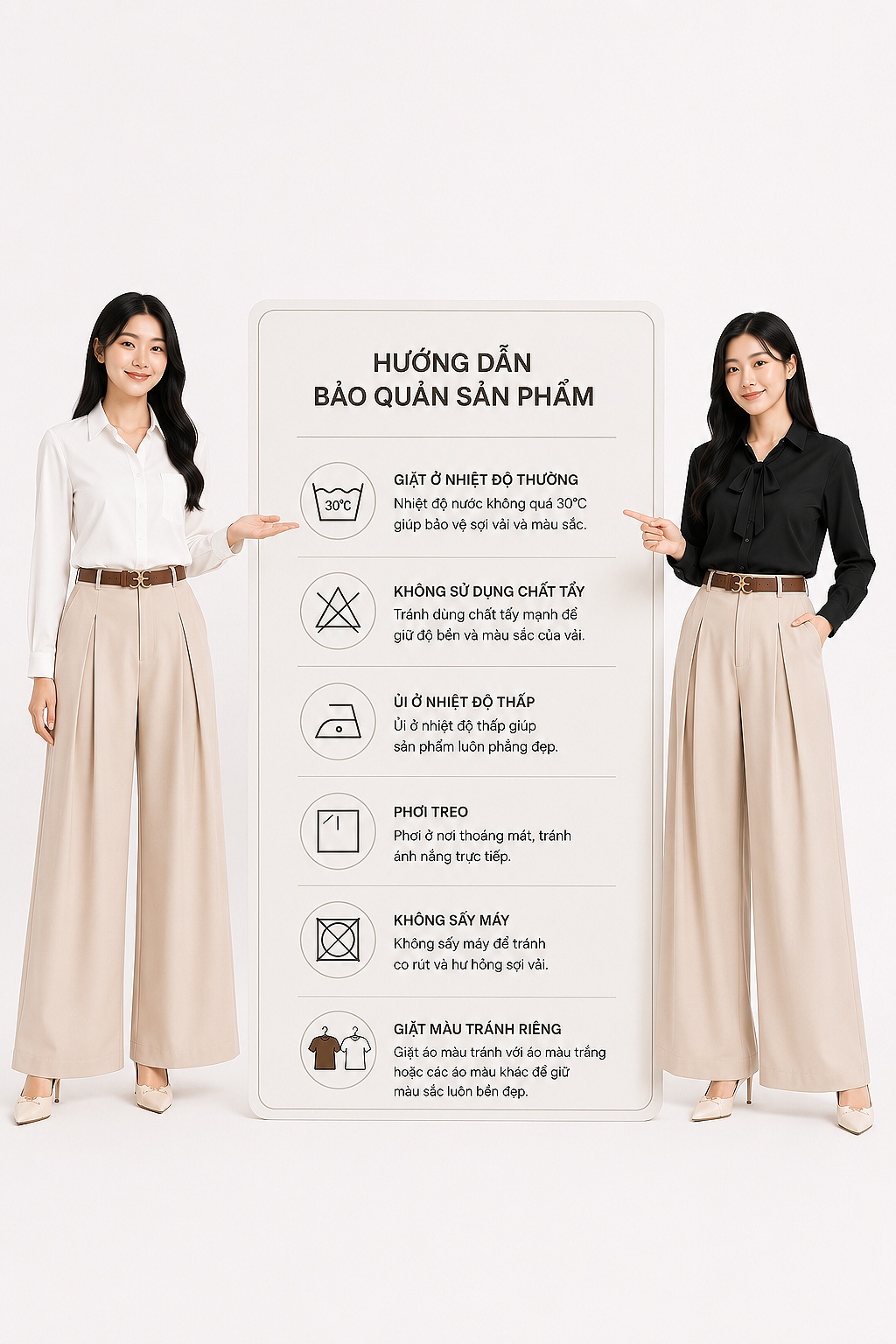 Cách Bảo Quản Đồng Phục Quần Tây Xếp Ly Đôi Luôn Bền Đẹp
