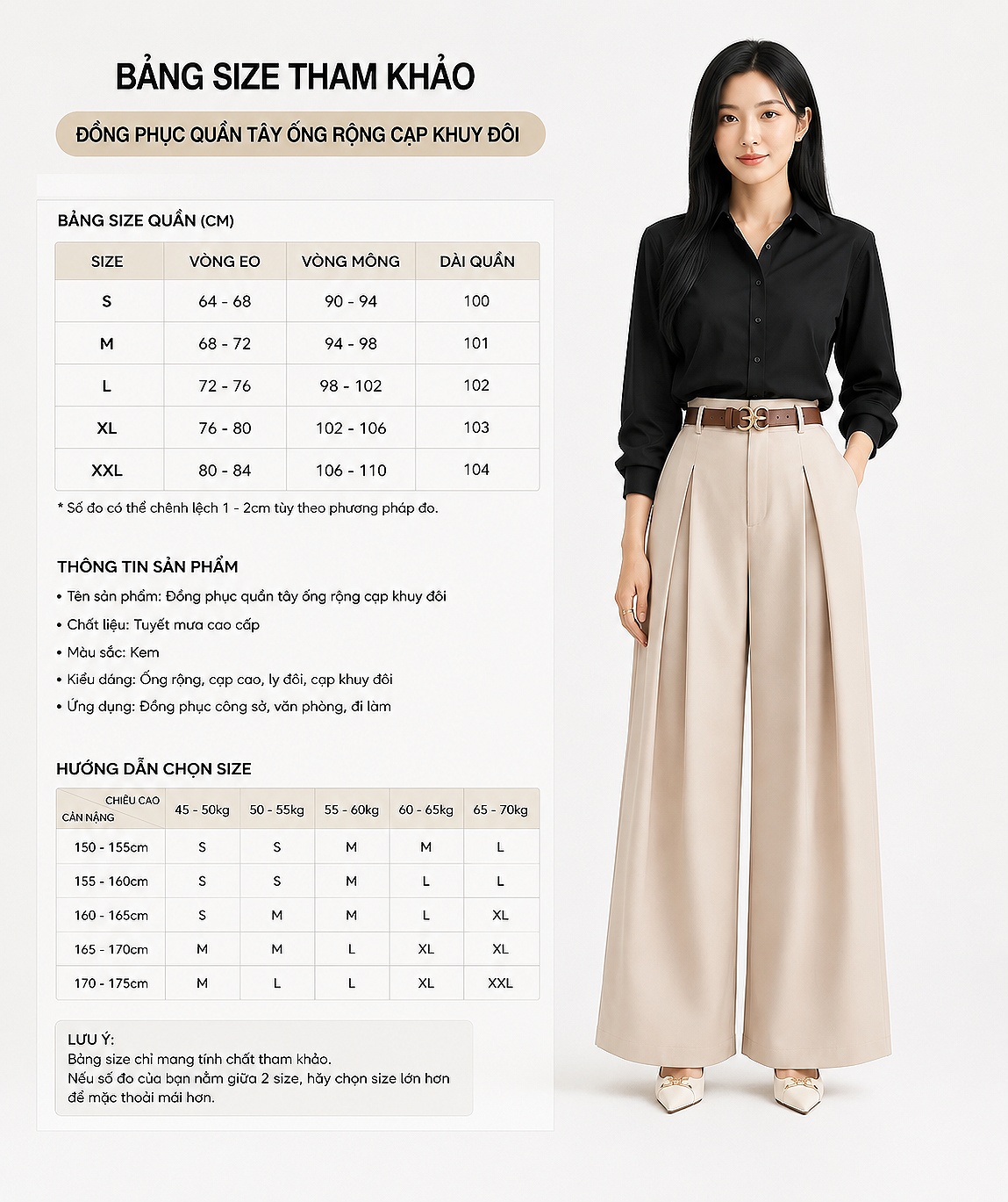 Bảng Size Tham Khảo
