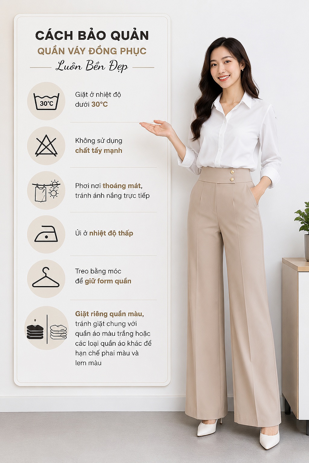 Cách Bảo Quản Đồng Phục Quần Tây Luôn Bền Đẹp