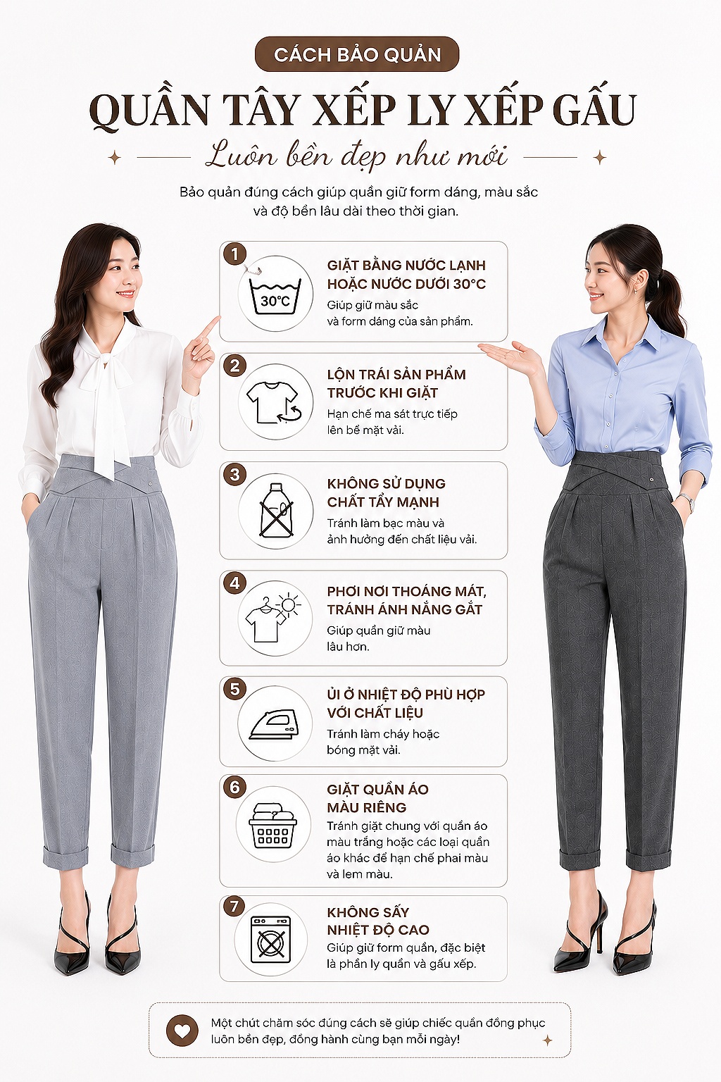 Cách Bảo Quản Đồng Phục Quần Tây Luôn Bền Đẹp