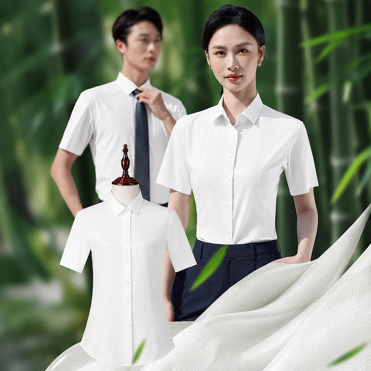 Đồng phục sơ mi chất liệu vải bamboo