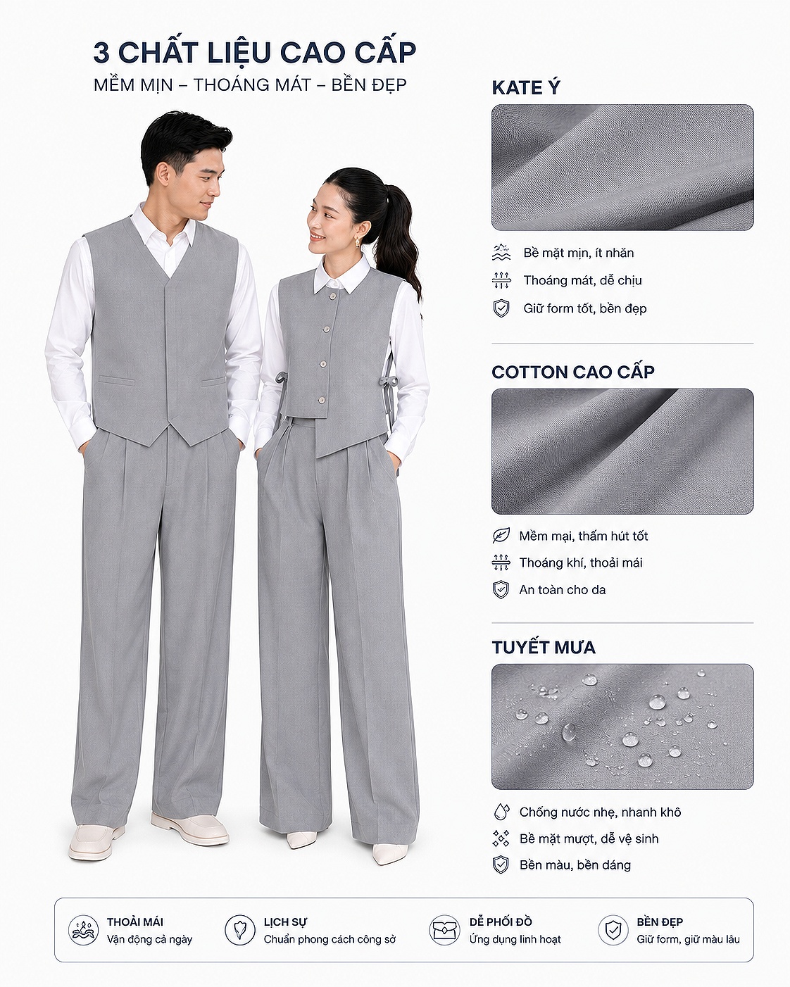 Chất Liệu Quyết Định Đến Độ Bền Của Đồng Phục
