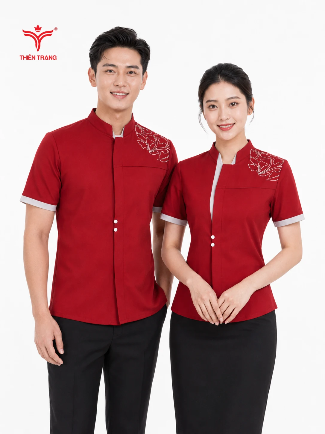 Đồng Phục Phục Vụ Nhà Hàng Phong Cách Trung Hoa Hiện Đại