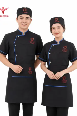 Đồng phục bếp nhà hàng phong cách Nhật Bản