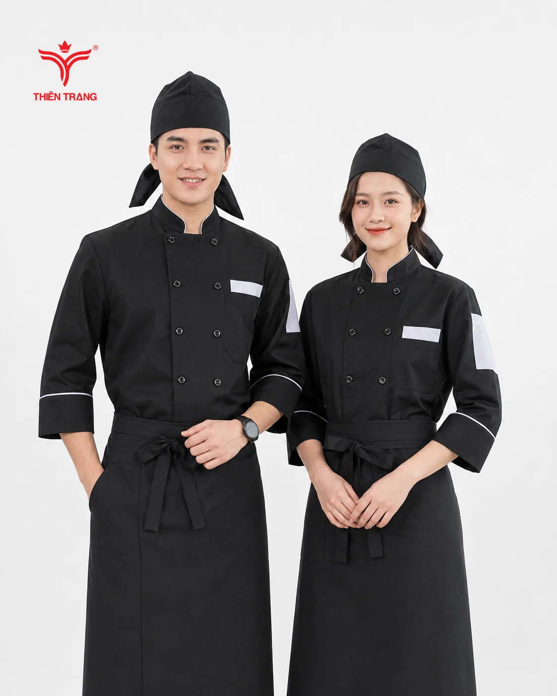 Đồng Phục Đầu Bếp Nhà Hàng Âu Cao Cấp