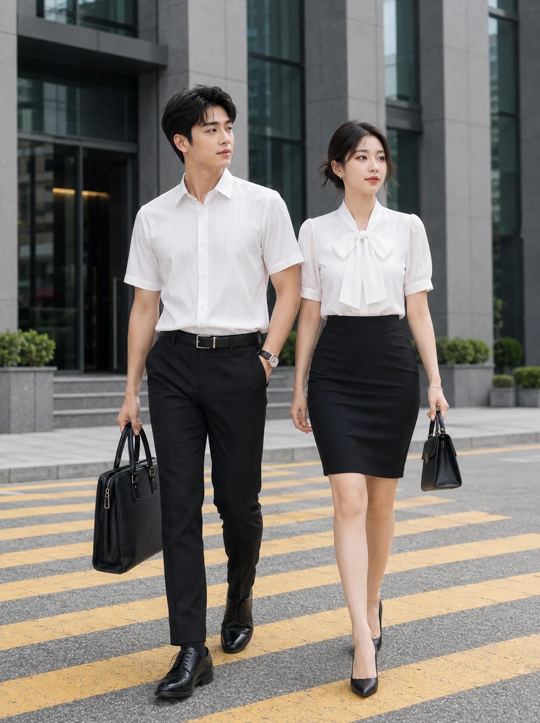 Đồng phục áo sơ mi xếp ly thân trước cao cấp - Ảnh 6