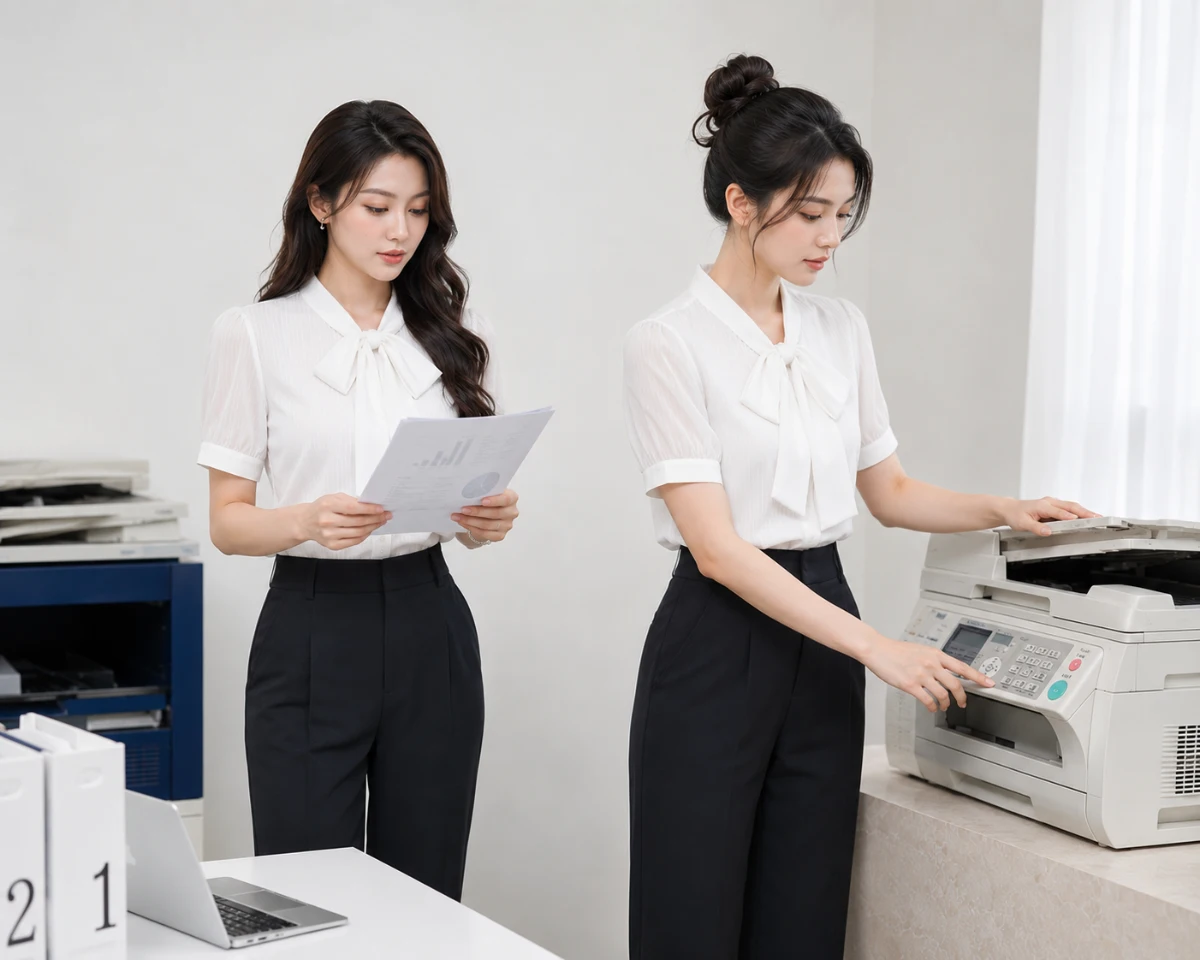 Đồng phục áo sơ mi xếp ly thân trước cao cấp