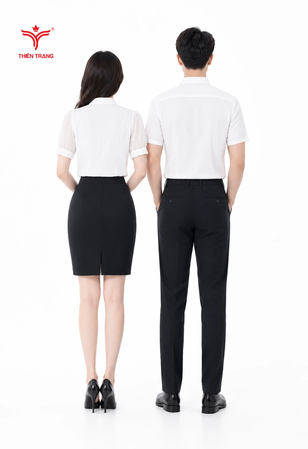 Đồng phục áo sơ mi xếp ly thân trước cao cấp - Ảnh 3