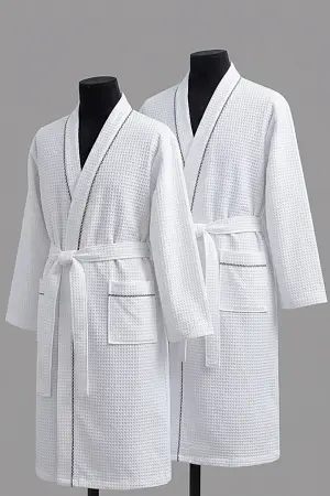 Áo choàng tắm khách sạn dệt kiểu tổ ong cao cấp