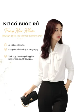 Alternative view of Phụ kiện nơ cổ buộc rủ (Pussy Bow Blouse)