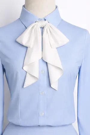 Phụ kiện nơ cổ buộc rủ (Pussy Bow Blouse)