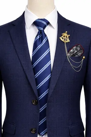 Alternative view of Cà vạt nam thắt sẵn dây rút tự điều chỉnh