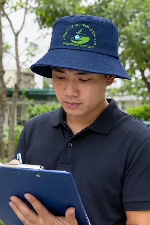 Alternative view of Mũ tai bèo đồng phục theo yêu cầu