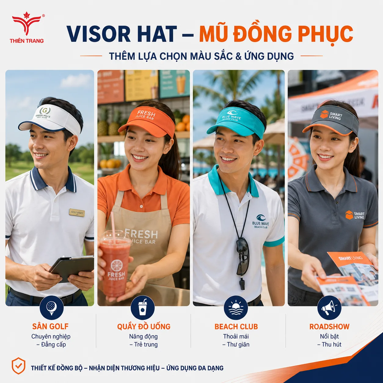 Mũ đồng phục Visor (Visor Hat) 9 mu visor 3