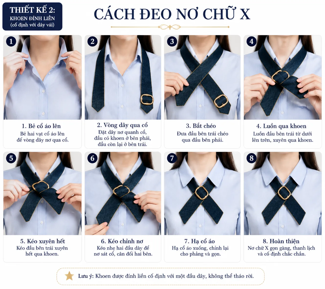 Nơ đồng phục chữ X 12 thiet ke no 2