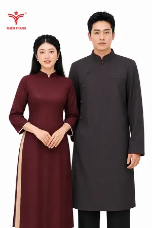 Đồng phục lễ tân nhà hàng áo dài truyền thống