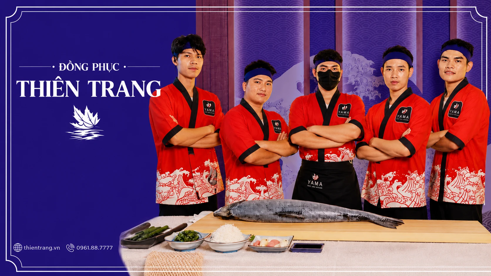 Top 4 mẫu đồng phục nhà hàng Sushi đẹp năm 2026