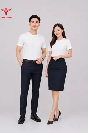 Bộ áo thun cổ tròn doanh nghiệp