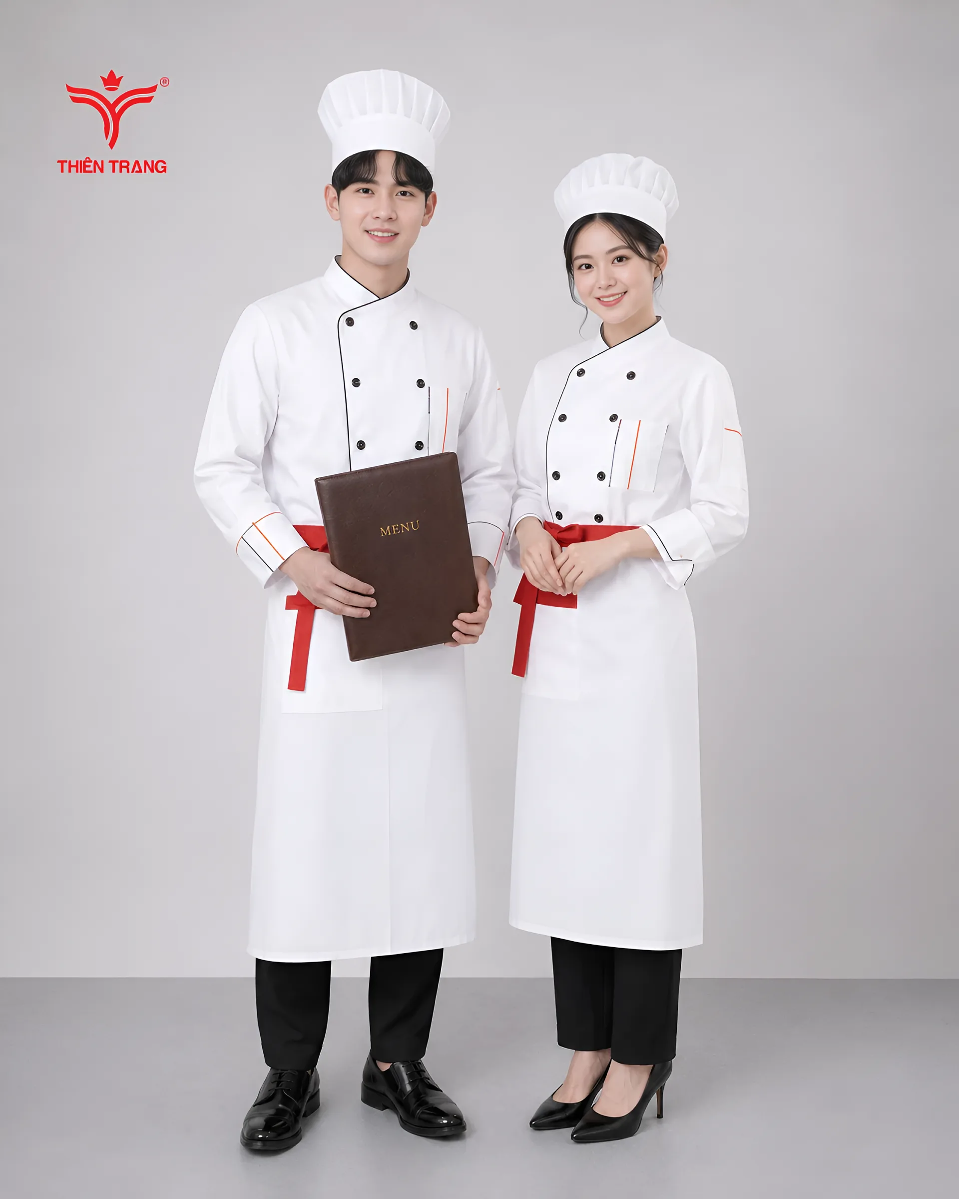Bộ áo bếp tay dài khách sạn