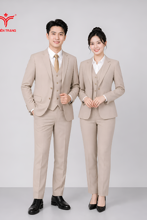 Bộ áo vest Nam 2 lớp truyền thống quản lý khách sạn