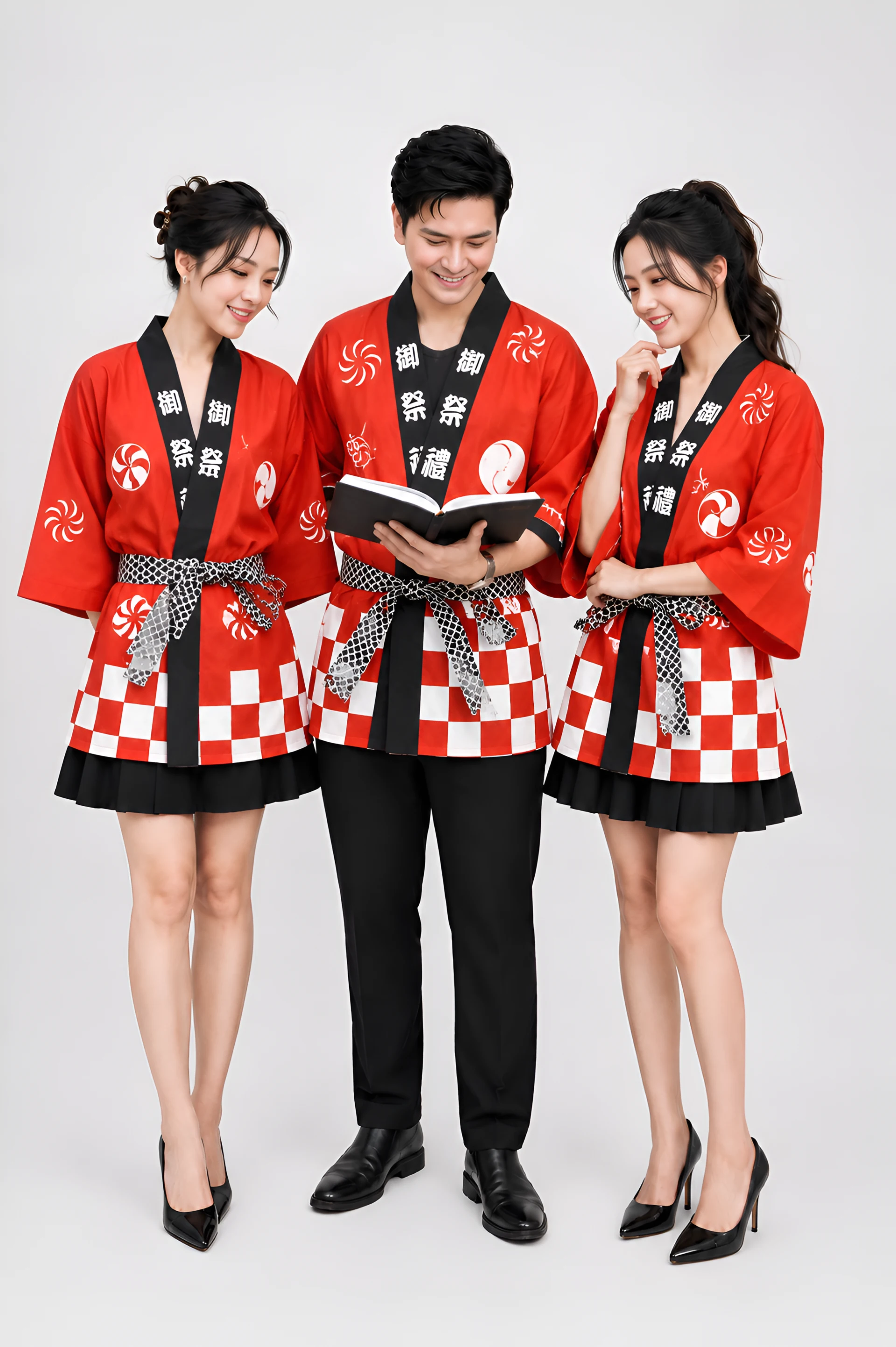 Cách mặc đồng phục yukata cách tân nhà hàng