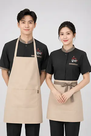 Đồng phục áo polo phục vụ nhà hàng Hàn Quốc